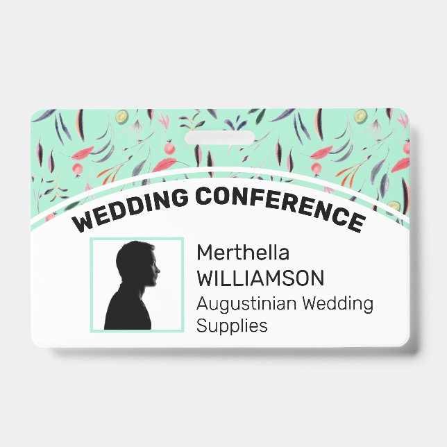 Crachá de identificação personalizado com logotipo (Frente)