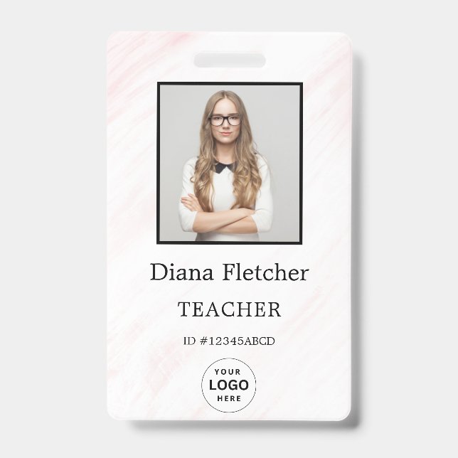 Crachá de identificação personalizado com nome e f (Frente)