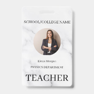 Crachá de identificação personalizado com nome e f