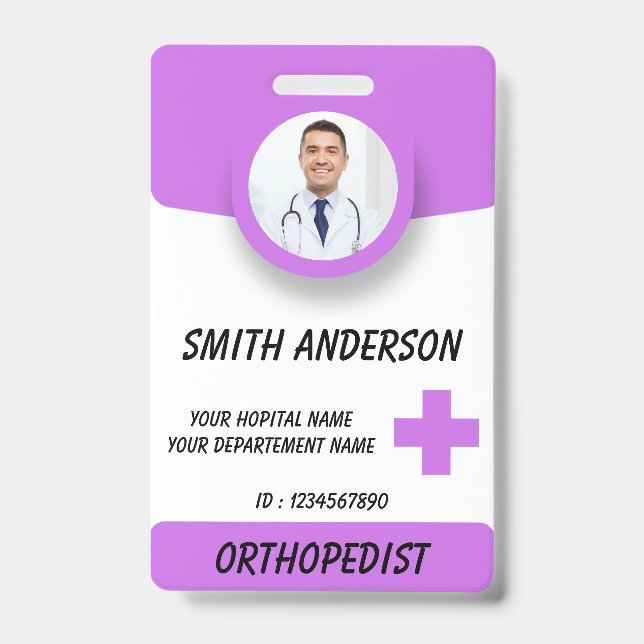 Crachá de identificação personalizado de enfermeir (Frente)