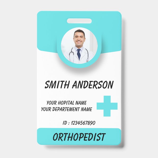 Crachá de identificação personalizado de enfermeir (Frente)