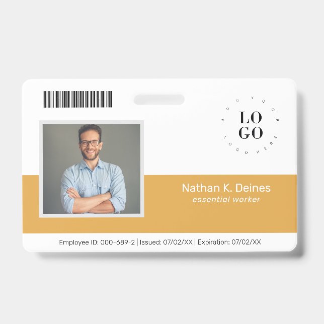 Crachá de Identificação Personalizado de Funcionár (Frente)