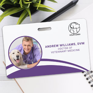 Crachá de Identificação Personalizado de Veterinár