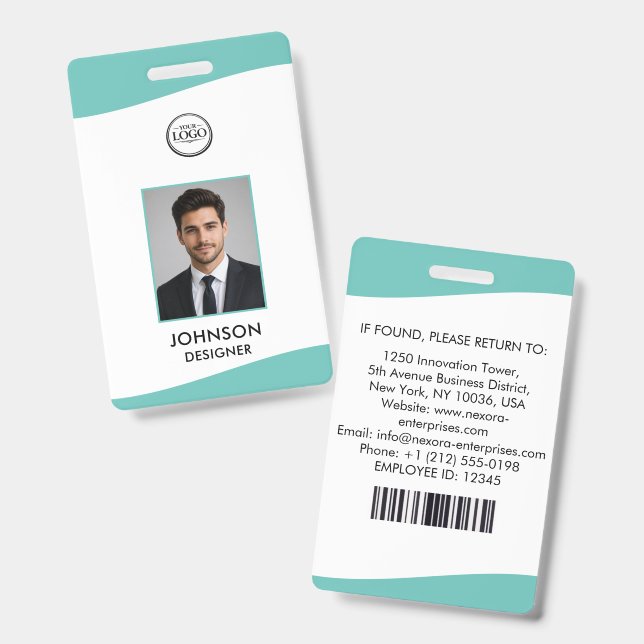 Crachá de identificação personalizado do funcionár (Frente e verso)