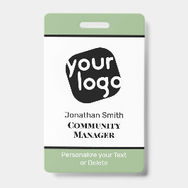 Crachá de identificação personalizado elegante min