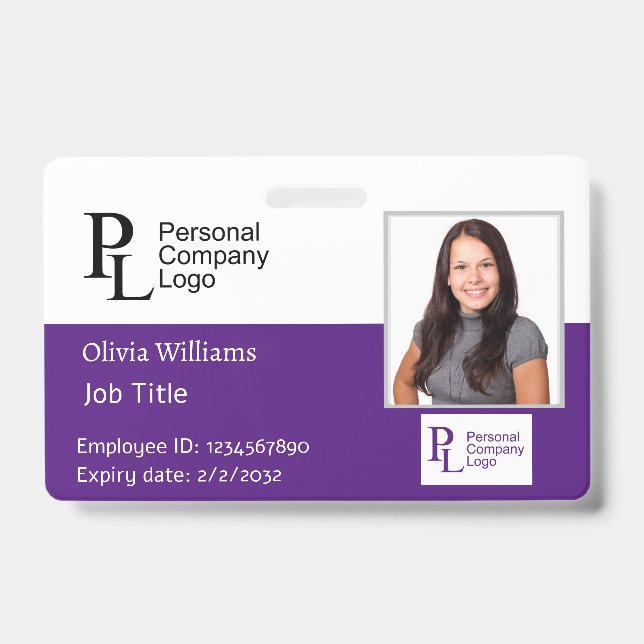 Crachá de Identificação Personalizado Empresa ID d (Frente)