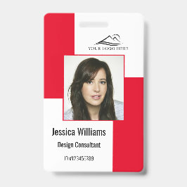 Crachá de identificação personalizado moderno corp