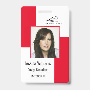 Crachá de identificação personalizado moderno corp