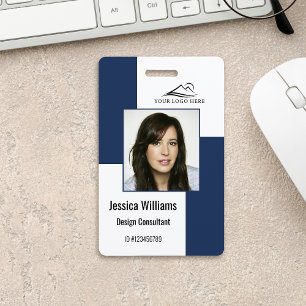Crachá de identificação personalizado moderno corp