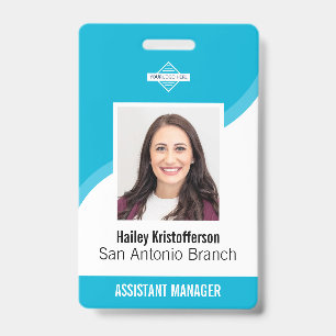 Crachá de identificação personalizado para funcion