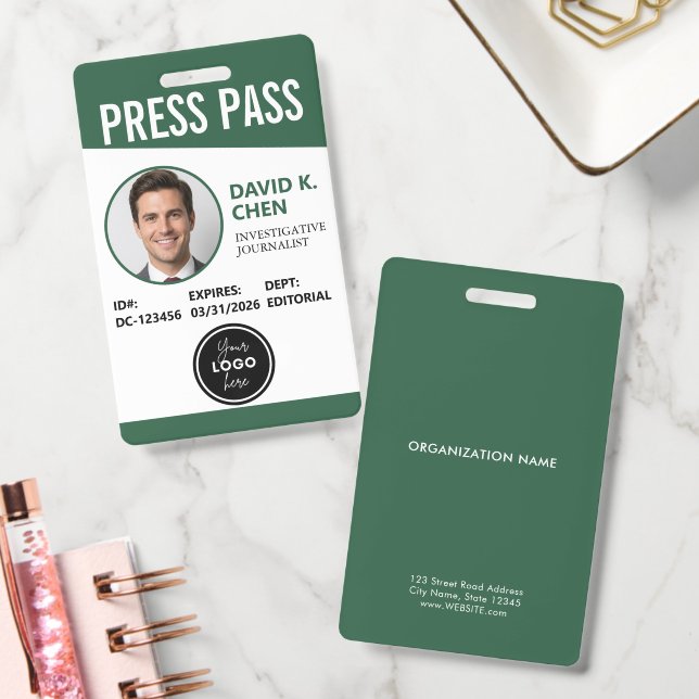 Crachá de Identificação Personalizado Profissional (Escritório)