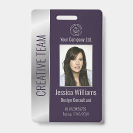 Crachá de Identificação Pessoal de Funcionário Cor