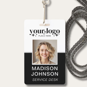 Crachá de Identificação Preto com Logotipo Persona