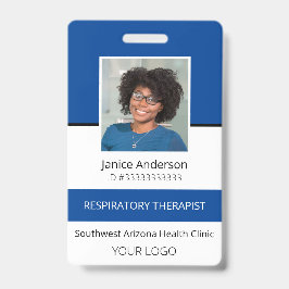 Crachá de Identificação Profissional Azul para Fun