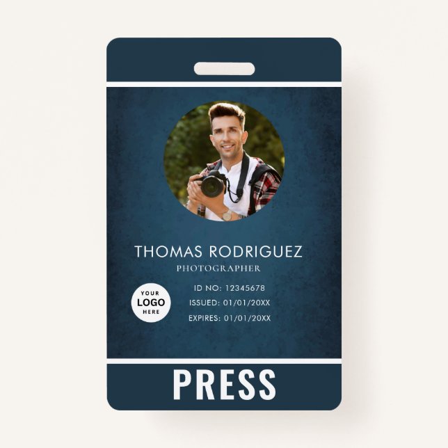 Crachá de Imprensa Fotografador (Frente)