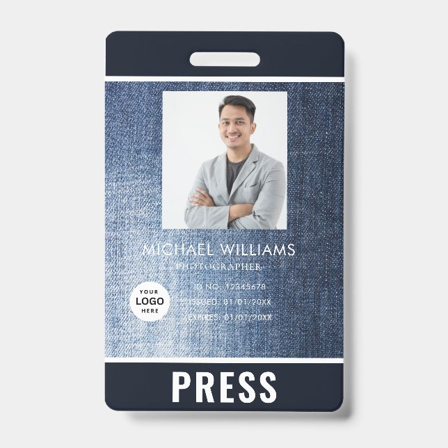 Crachá de Imprensa Fotografador (Front)