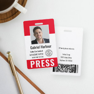 Crachá de Imprensa Personalizado para Jornalistas 