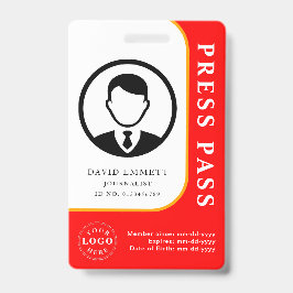 Crachá de Imprensa Profissional - Design de Fotogr