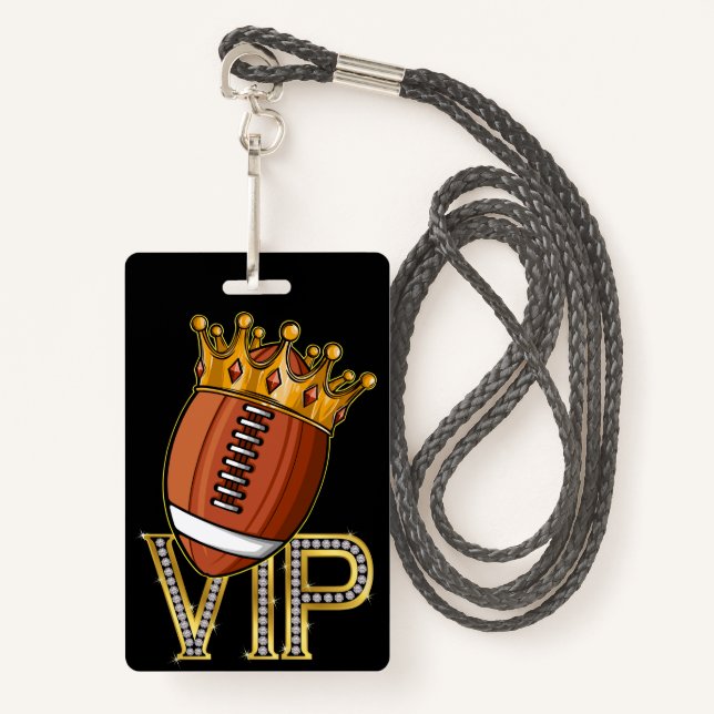 Crachá de Lanyard do Convidado de Futebol VIP (Frente com cordão)