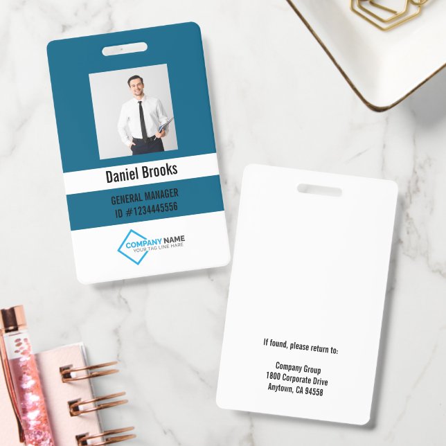 Crachá de Logotipo de Funcionário com Foto Persona (Escritório)