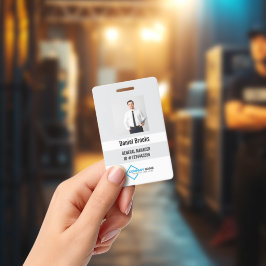 Crachá de Logotipo de Funcionário com Foto Persona