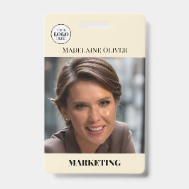 Crachá de logotipo do Creme de Código QR para ID d