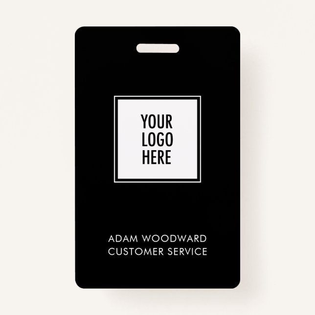 Crachá de Logotipo para ID de Empresa Funcionarios (Frente)