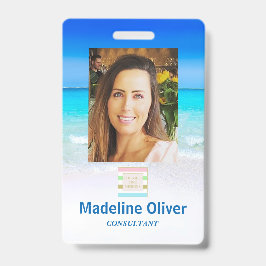 Crachá de logotipo para identificação de foto Ocea