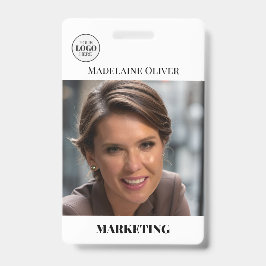 Crachá de logotipo simples do código QR para ID do