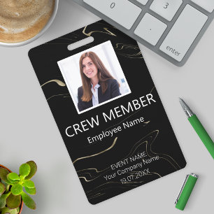 Crachá de mármore de evento de código QR de membro