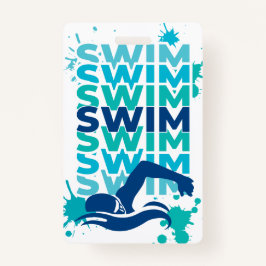 Crachá de Natação de oradora de atleta