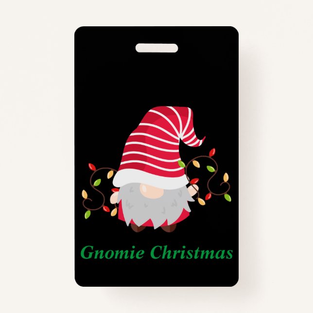 Crachá de Natal Gnomie (Frente)