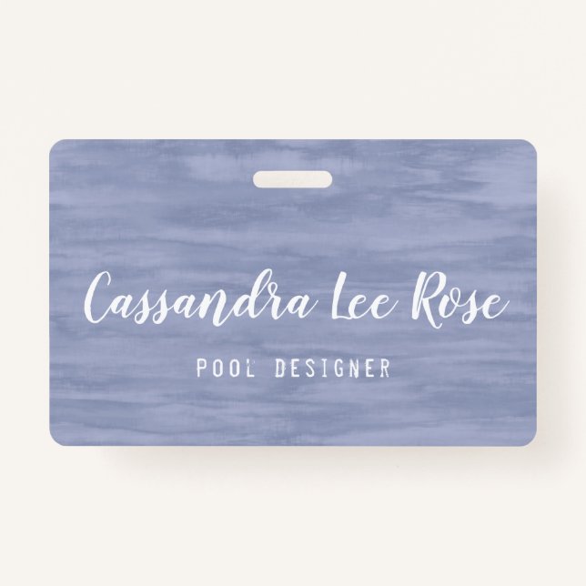 Crachá de negócios azul esmaecido (Frente)