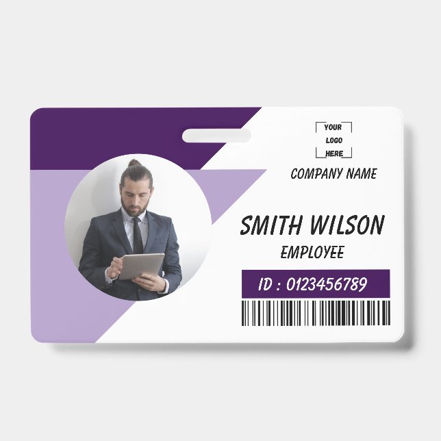 Crachá de Negócios com Foto Personalizada (Frente)