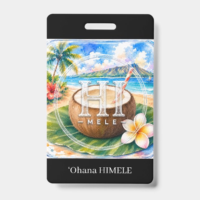 Crachá de Nome ʻOhana HIMELE Coco (Frente)