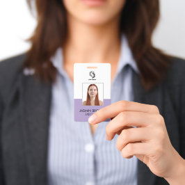 Crachá de Nome & Código QR Personalizado Funcionár