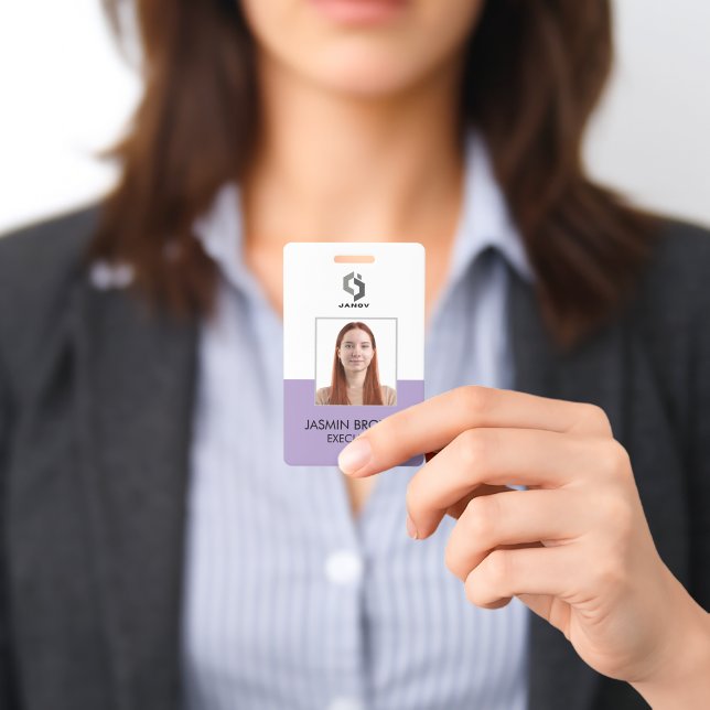 Crachá de Nome & Código QR Personalizado Funcionár (Apresentado)