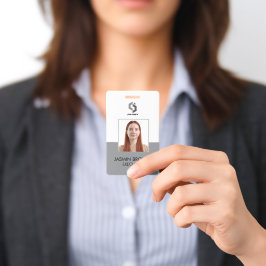 Crachá de Nome & Código QR Personalizado Funcionár