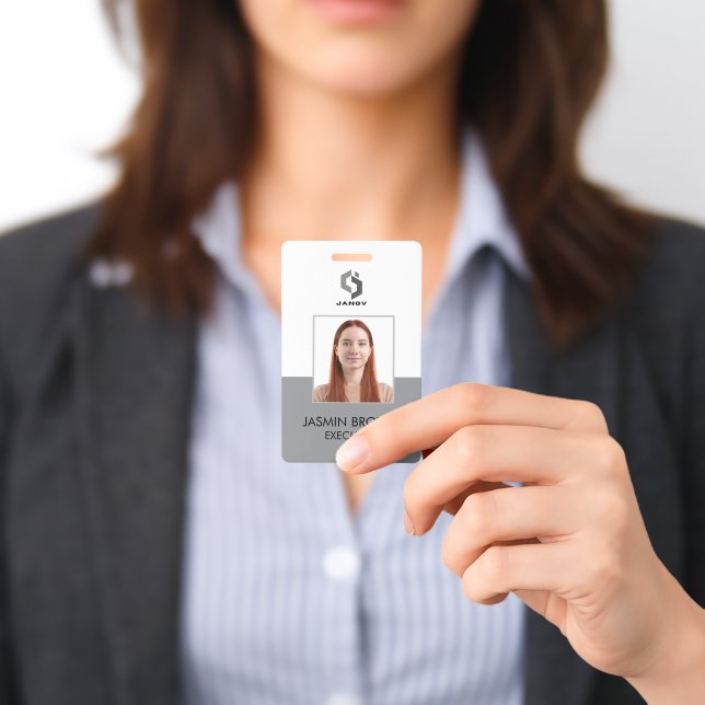 Crachá de Nome & Código QR Personalizado Funcionár (Apresentado)