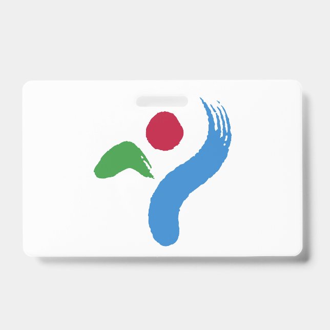 Crachá de Nome com a bandeira de Seul, Coreia do S (Frente)