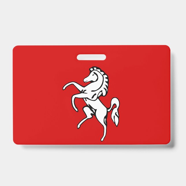 Crachá de nome com a bandeira do condado de Kent,  (Frente)