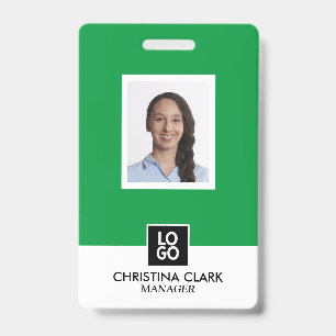 Crachá de Nome com Foto e Logotipo Personalizado p