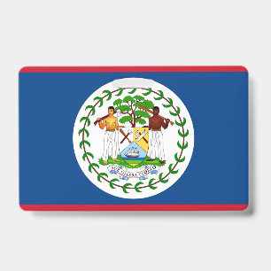 Crachá de nome com pavilhão de Belize