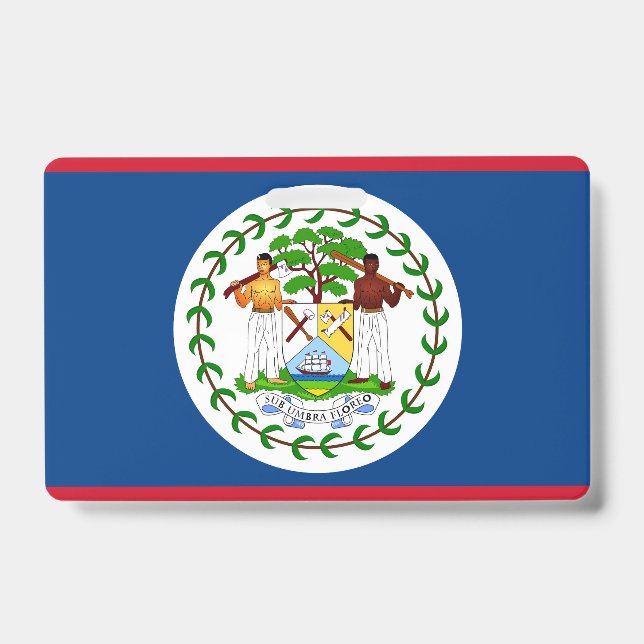 Crachá de nome com pavilhão de Belize (Frente)