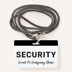 Crachá de Nome da Empresa do Funcionarios de Segur