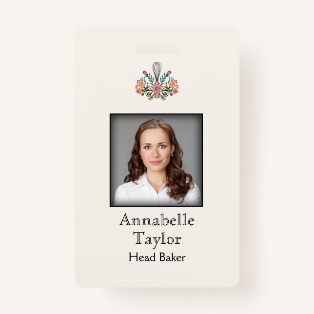 Crachá de nome da padaria (Frente)