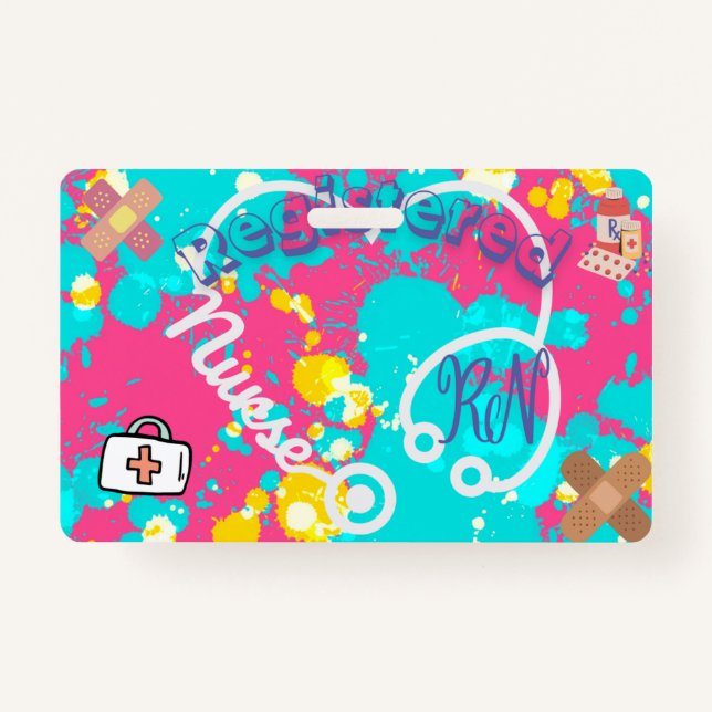 Crachá de Nome de Enfermeiro Registrado (Frente)