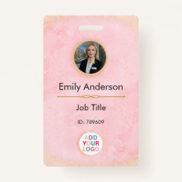 Crachá de nome de foto de funcionário personalizad