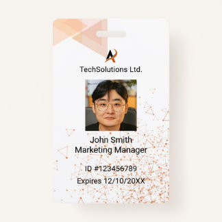 Crachá de Nome de Funcionário Personalizado | ID d