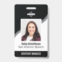 Crachá de Nome de ID de Foto de Logo de Funcionári